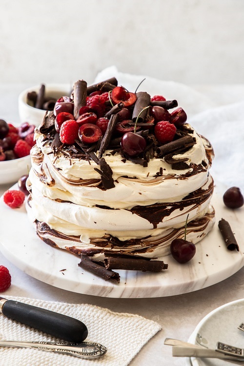 Biscuit meringué aux thé vert et amande
