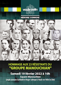 affiche hommage resistants groupe manouchian fevrier 2022 memoire commune copie