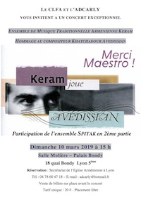 affiche concert 10 03 2019 keram